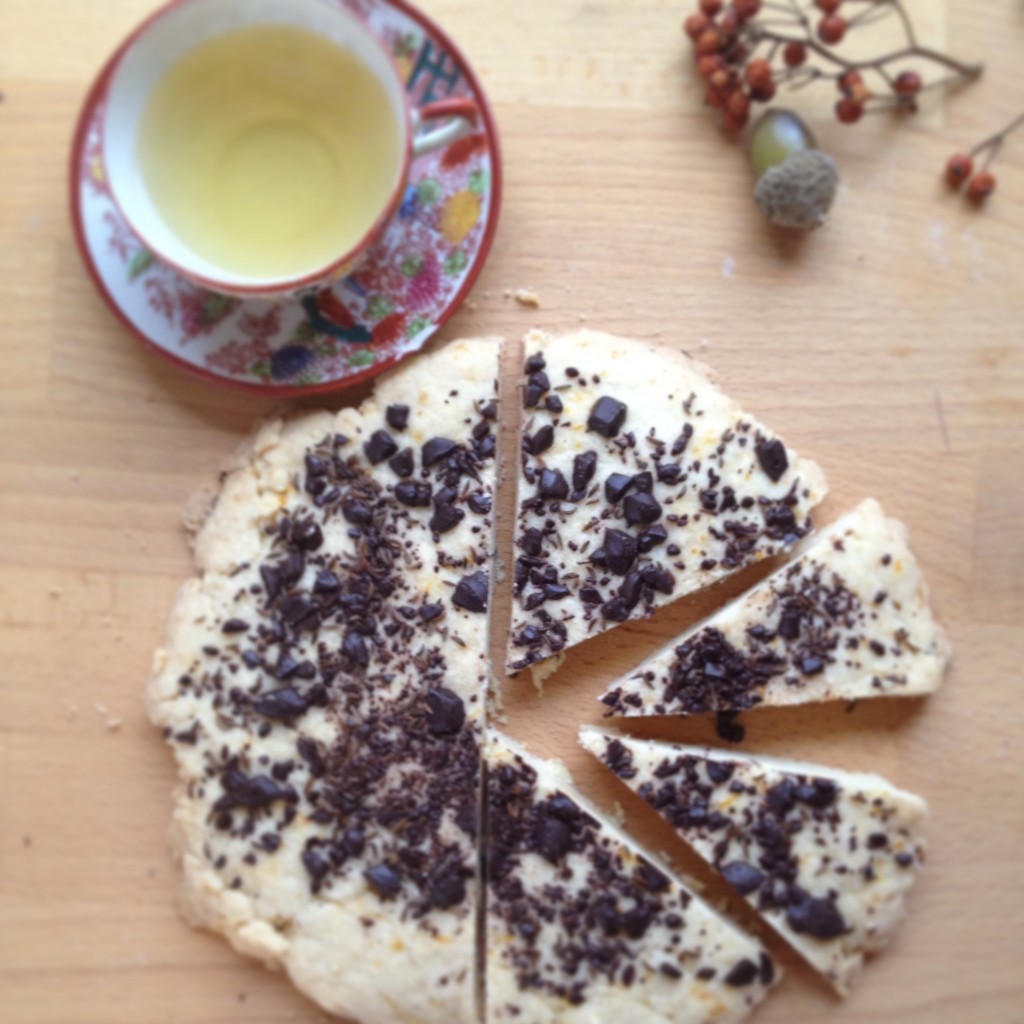 Shortbread mit Schokolade und Kuemmel